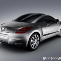 : Пежо RCZ сзади, сбоку