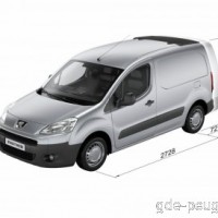 : Peugeot Partner VU Fourgon спереди, сбоку