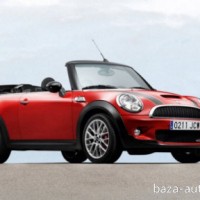 : MINI John Cooper Works cabrio вид сбоку, спереди