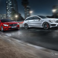 Mercedes CLA-klass Shooting Braike: справа спереди